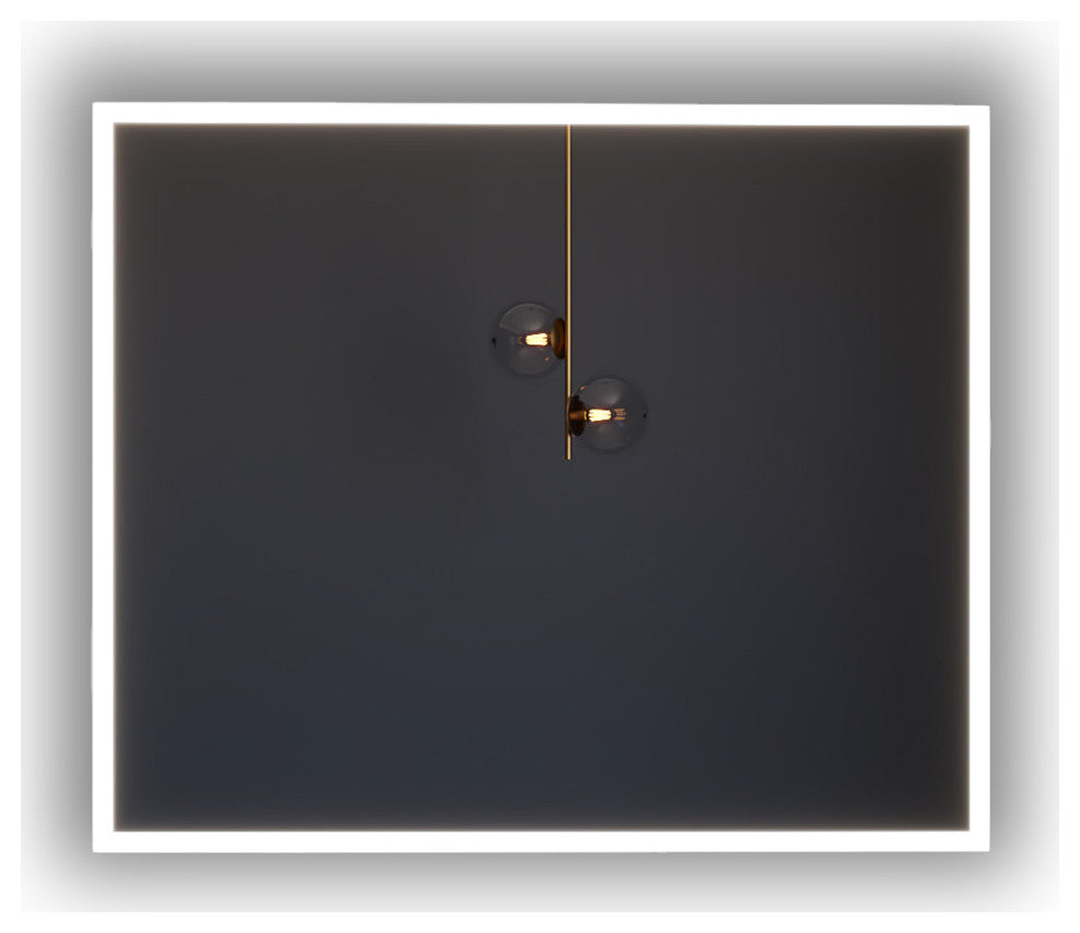 Smart Lisa Dimmable LED Bathroom Mirror With Voice Control, 36"x30"