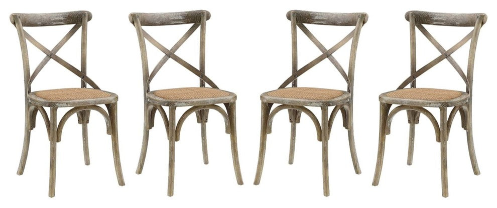 Gray Gear Dining Side Chair Set of 4