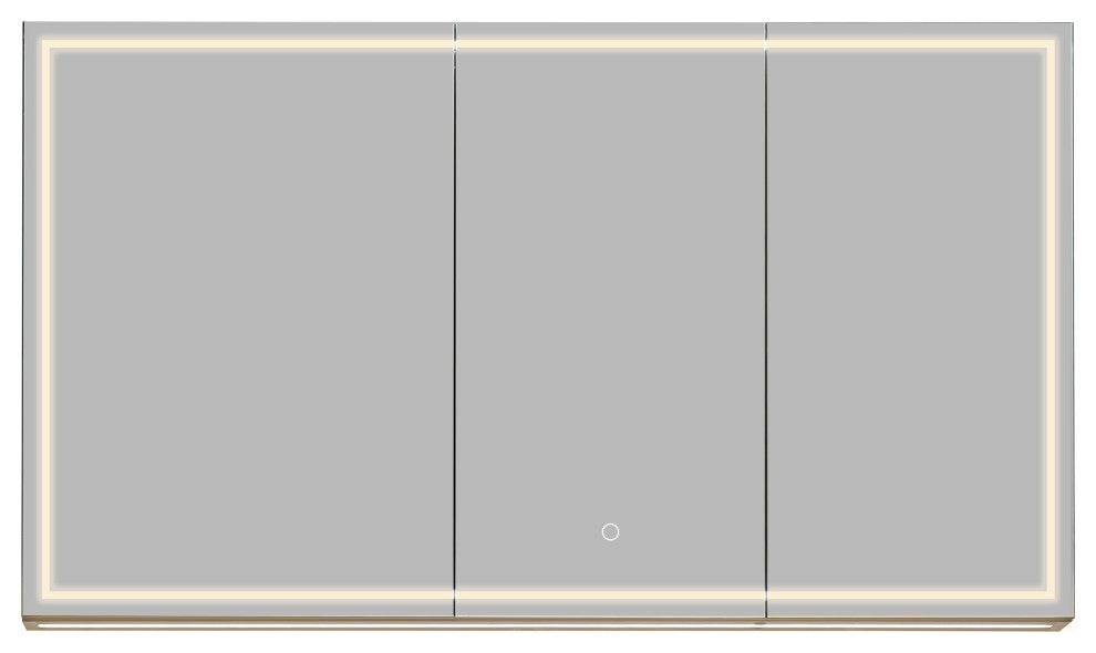 Hesili Frameless Surface-Mount LED Lighted Bathroom Medicine Cabinet, 48"