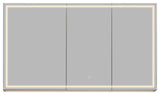 Hesili Frameless Surface-Mount LED Lighted Bathroom Medicine Cabinet, 48"