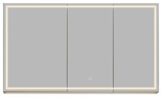 Hesili Frameless Surface-Mount LED Lighted Bathroom Medicine Cabinet, 48"
