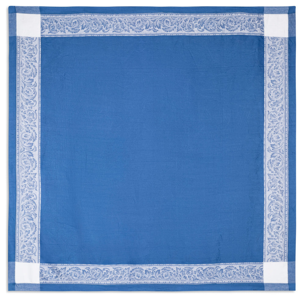 French Home Linen 71"x71" Paris Tablecloth, French Blue