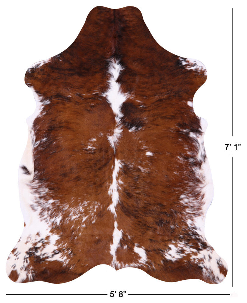 Organic Natural Hair-On Cowhide Area Rug 7' 1" X 5' 8" C1641