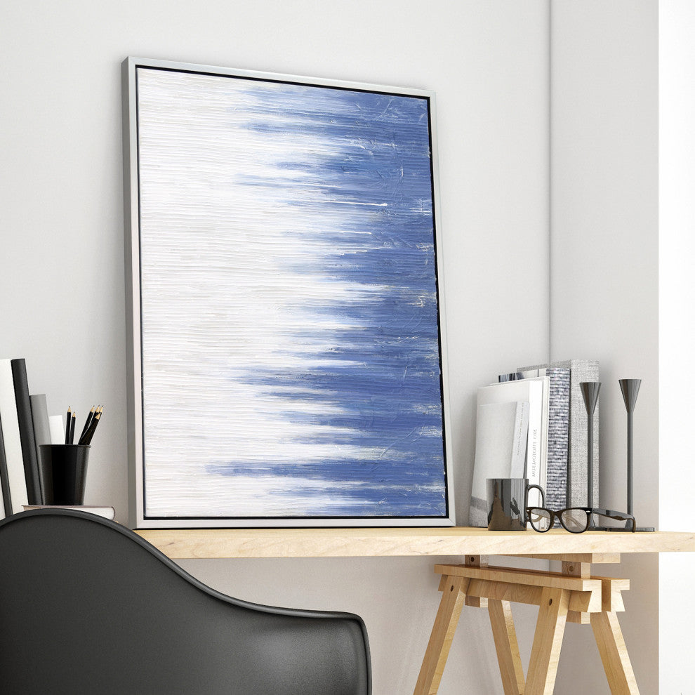 Rainy Winter Textured Metallic Hand Painted Framed Wall Art by Martin Edwards