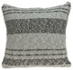 HomeRoots Square Gray Regatta Stripe Accent Pillow Cover