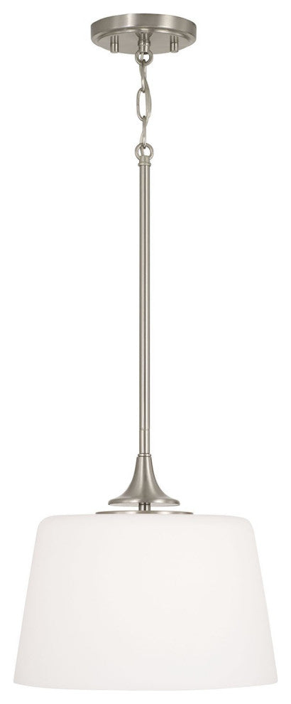 HomePlace Lighting Presley 1-Light Semi-Flush 248911BN Brushed Nickel