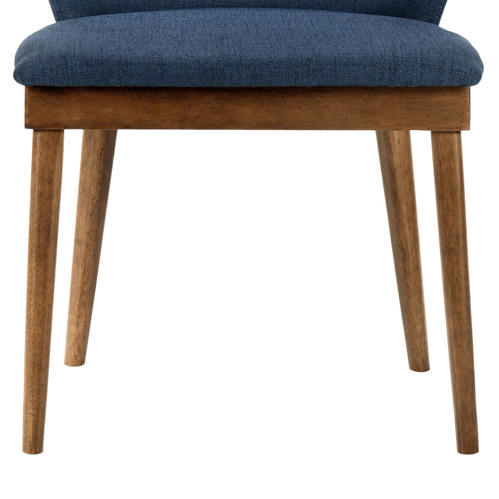 Juno Charcoal and Wood Dining Side Chairs, Set of 2, Blue