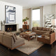 Luxe 6 Seat Sofa Side Table Sectional Walnut Wood Midcentury Contemporary Corner