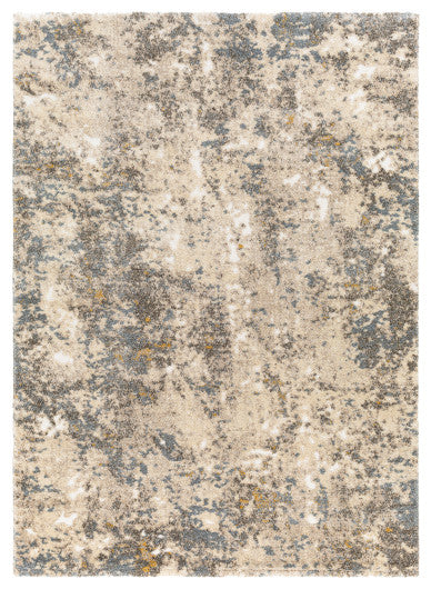 Surya Tuscany TUS-2305 4'3"x5'7" Rug, White/Brown/Aqua/Cream/Champagne