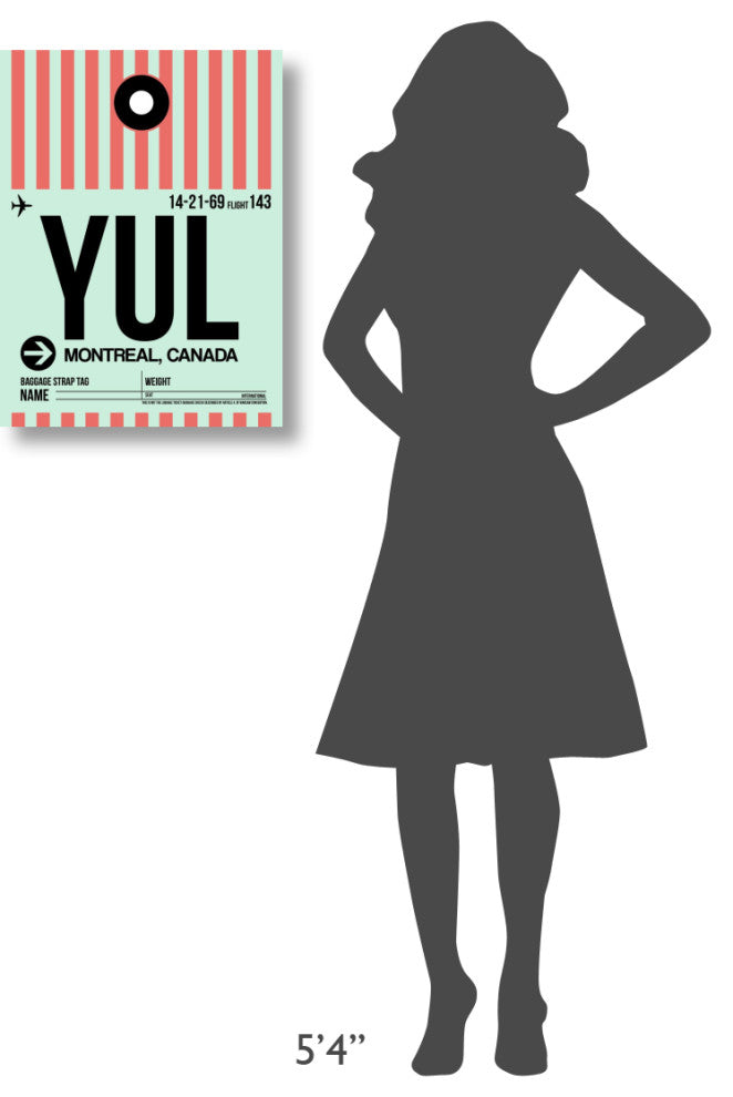 "YUL Montreal Luggage Tag 2" Fine Art Print