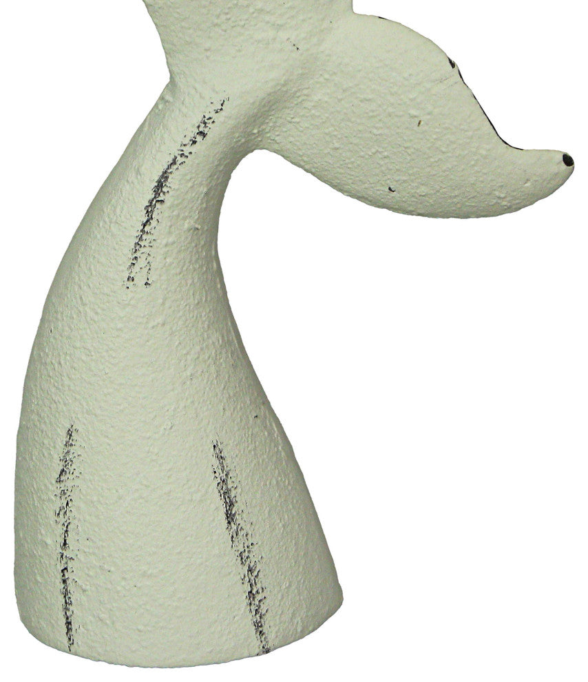 Set of 2 White Cast Iron Whale Tail Bookends Nautical Home Decor Bookshelf