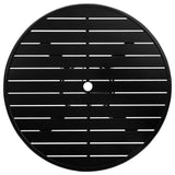 Slat 42" Round Top With Hole, Black Night