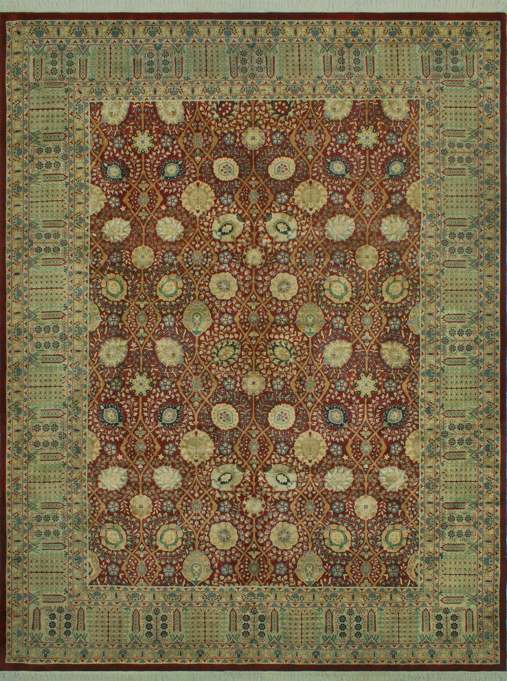 Pak-Persian Kobra Burgundy/Gray Rug, 8'10x11'9