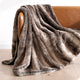 Faux Fur Blanket Ultra-Soft, Cozy, Neutral Hombre Stripe, Oversized, 60"x80"