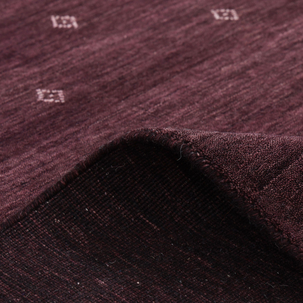 Simi One-of-a-Kind Handmade Area Rug Purple, 5' 0'' x 8' 0''