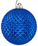 Vickerman N188502D 4" Blue Durian Glitter Ball Ornament, 6 Per Bag