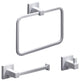 Italia Bianca Series 3 Piece Bathroom Accessory Set, Matte White