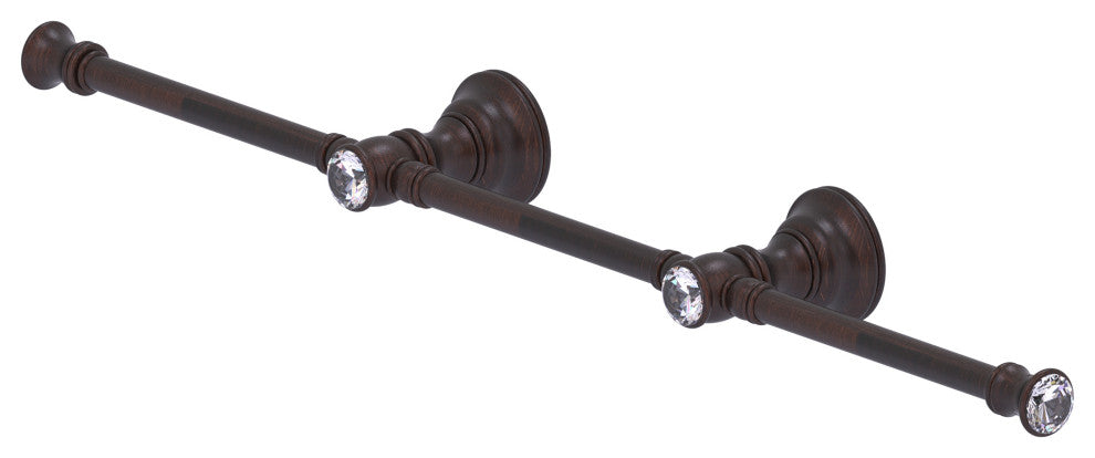 Carolina Crystal 3 Arm Guest Towel Holder, Venetian Bronze