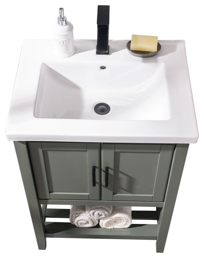 24" Kd Pewter Green Sink Vanity