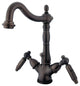 Kingston Brass Two-Handle Bathroom Faucet With Brass Pop-Up, Oil Rubbed Bronze