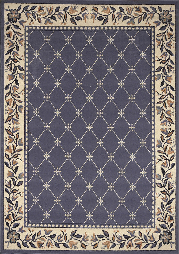Home Dynamix Premium Aydin Area Rug 5'2"x7'4", Border Country Blue