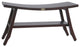 HomeRoots Contemporary Teak Shower Bench With Shelf, Brown Finish