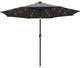 LeisureMod SUBL-9GR Sierra 9 ft Steel Market Umbrella Solar Powerd LED & Tilt
