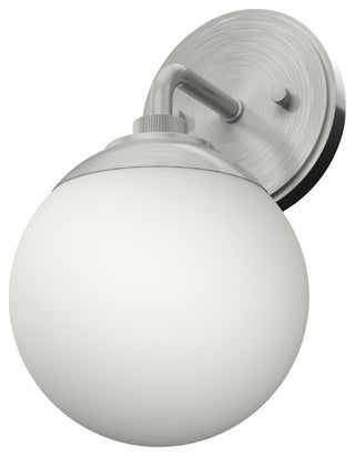 Hunter Hepburn Brushed Nickel 1-Light Sconce Wall Fixture