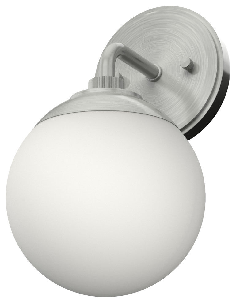 Hunter Hepburn Brushed Nickel 1-Light Sconce Wall Fixture