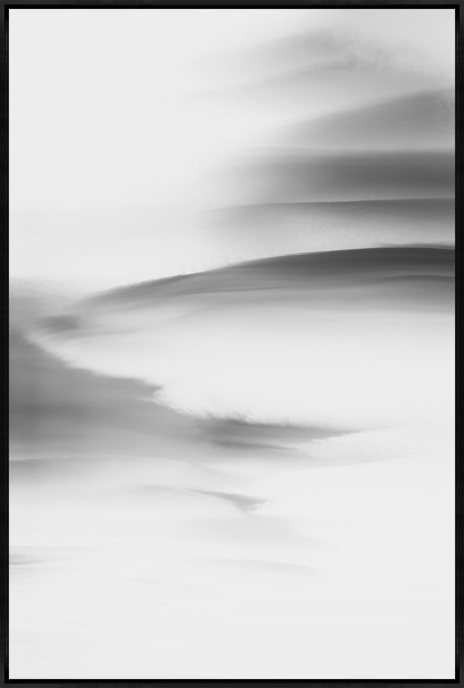 36x54 Lenticular Clouds XIX, Framed Artwork, Black