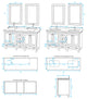 Wyndham WCV800060DOYCMUNSM24 Double Bathroom Vanity with White Carrera Marble To