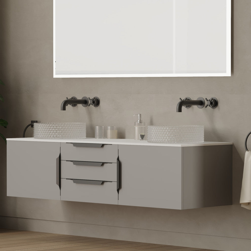 Morden Minimalist Thinner Vanity Countertop, 72"