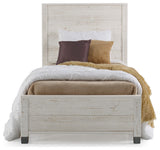 Baja Platform Bed, Shabby White, Twin