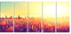 Rural Fields under Shining Sun, Large Landscape Canvas Art, 60"x28", 5 Panels