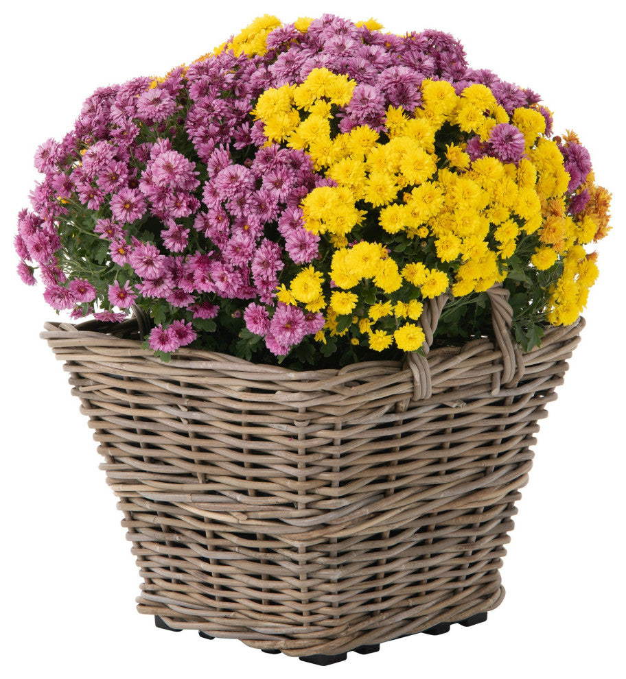 Rattan Kobo Square Planter Basket In&Outdoor, Large