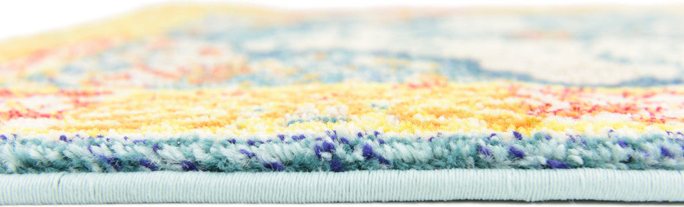 Unique Loom Blue Da Vinci Vita 2' 0 x 6' 7 Runner Rug