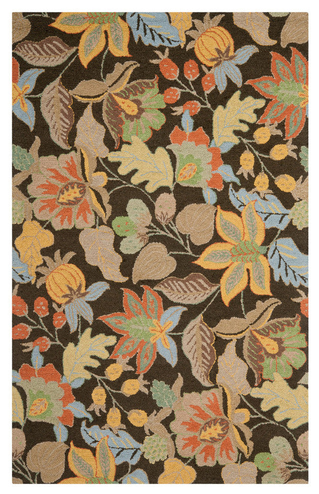 Safavieh Blossom Blm863C Floral Rug, Black/Multi, 4'0"x6'0"
