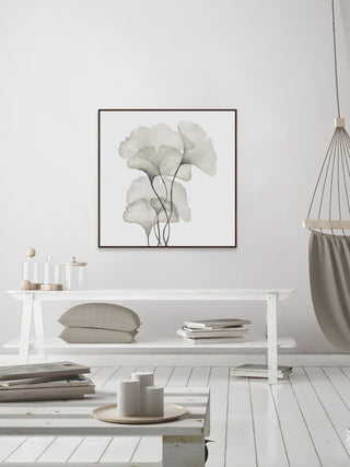 "Ginkgo Biloba Leaves" Floater Framed Painting Print, Canvas, 40"x40"