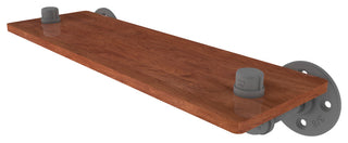 Pipeline Ironwood Shelf, Matte Gray, 16"
