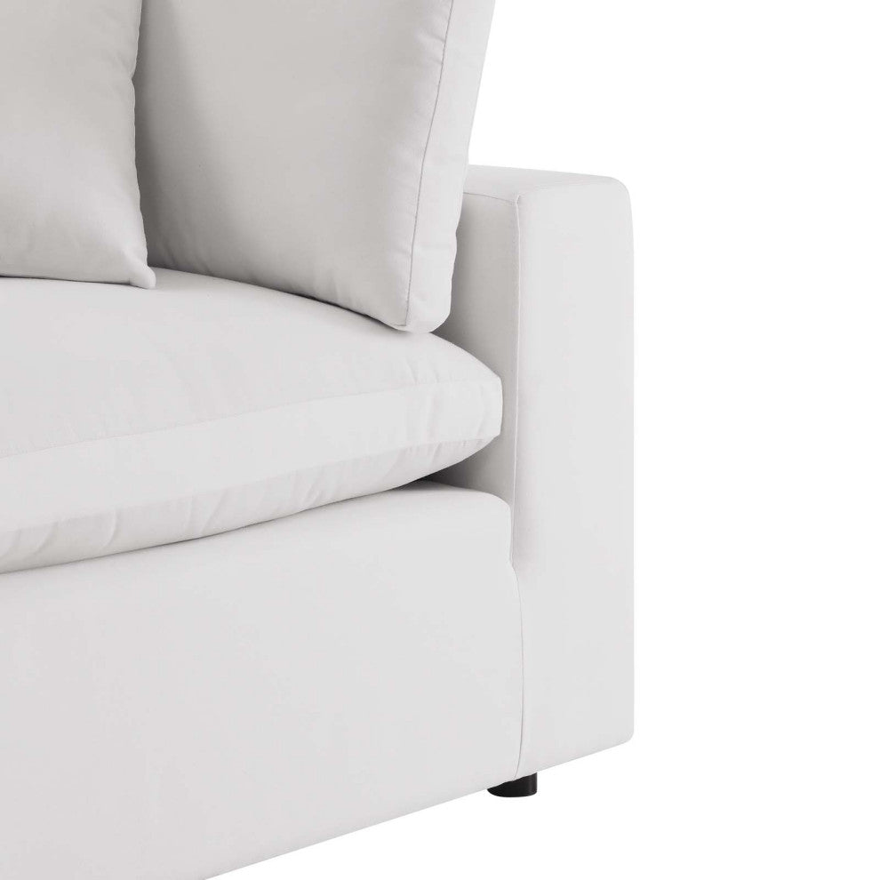 Modular Lounge Sectional Deep Sofa Set, White, Modern, Outdoor Hospitality