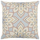 Light Blue Floral Appliqued Throw Pillow