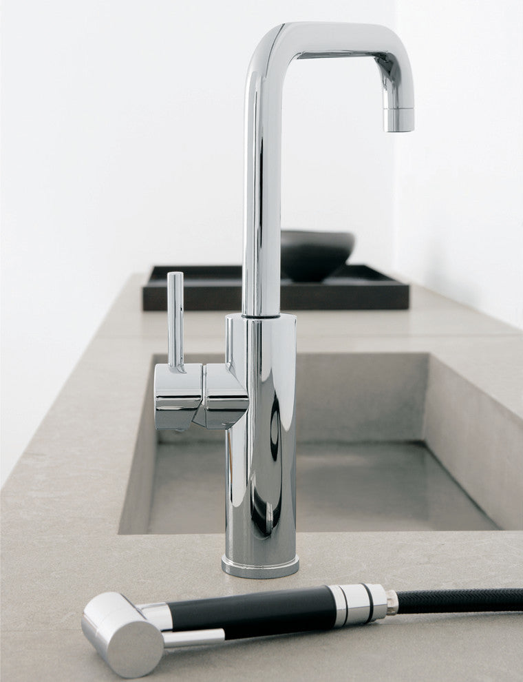 Mitu Faucet With Side Sprayer, Chrome