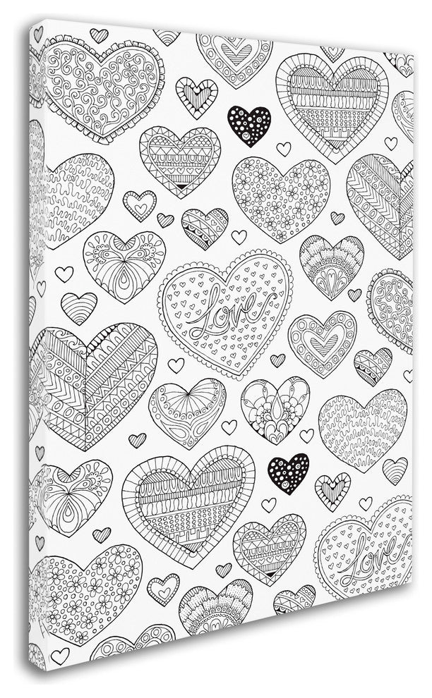Hello Angel ''Hearts on Hearts'' Canvas Art, 32x24