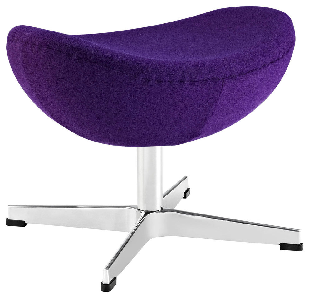 Modern Contemporary Living Room Wool Ottoman Purple