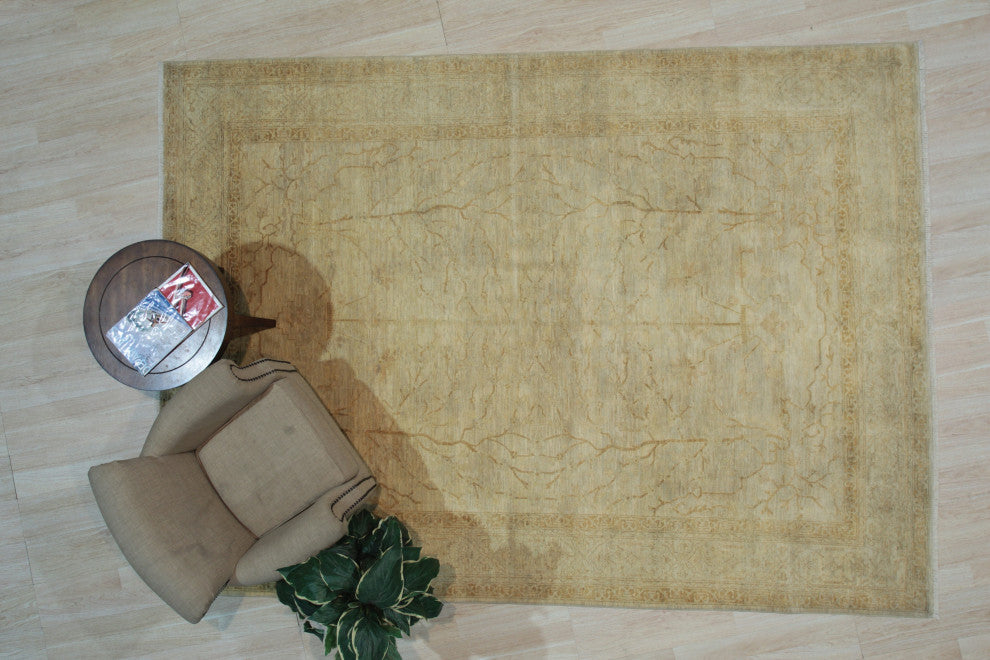 Ivory Traditional Oriental Peshwar Area Rug