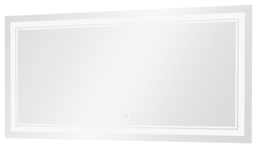 LED Bathroom Mirror, Anti-Fog Memory Dimmable IP54 Waterproof, 48"x24"