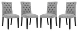 Duchess Dining Chair Set of 4, Light Gray