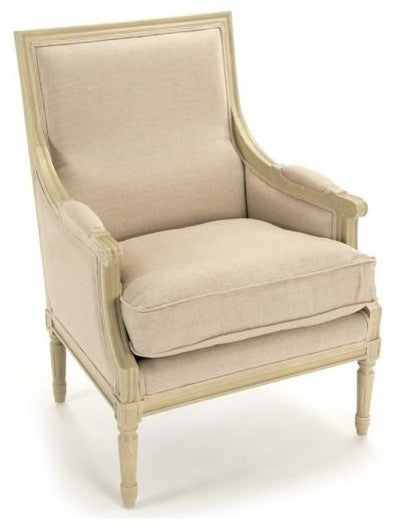 Louis Club Chair, Grey Oak