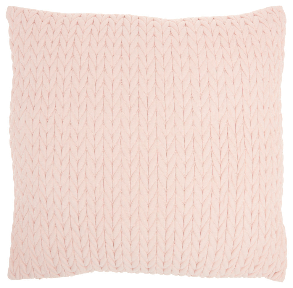 Mina Victory ET299 Throw Pillow, Blush, 22"X22"
