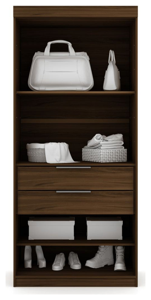 Mulberry Open 1 Sectional Closet, Brown